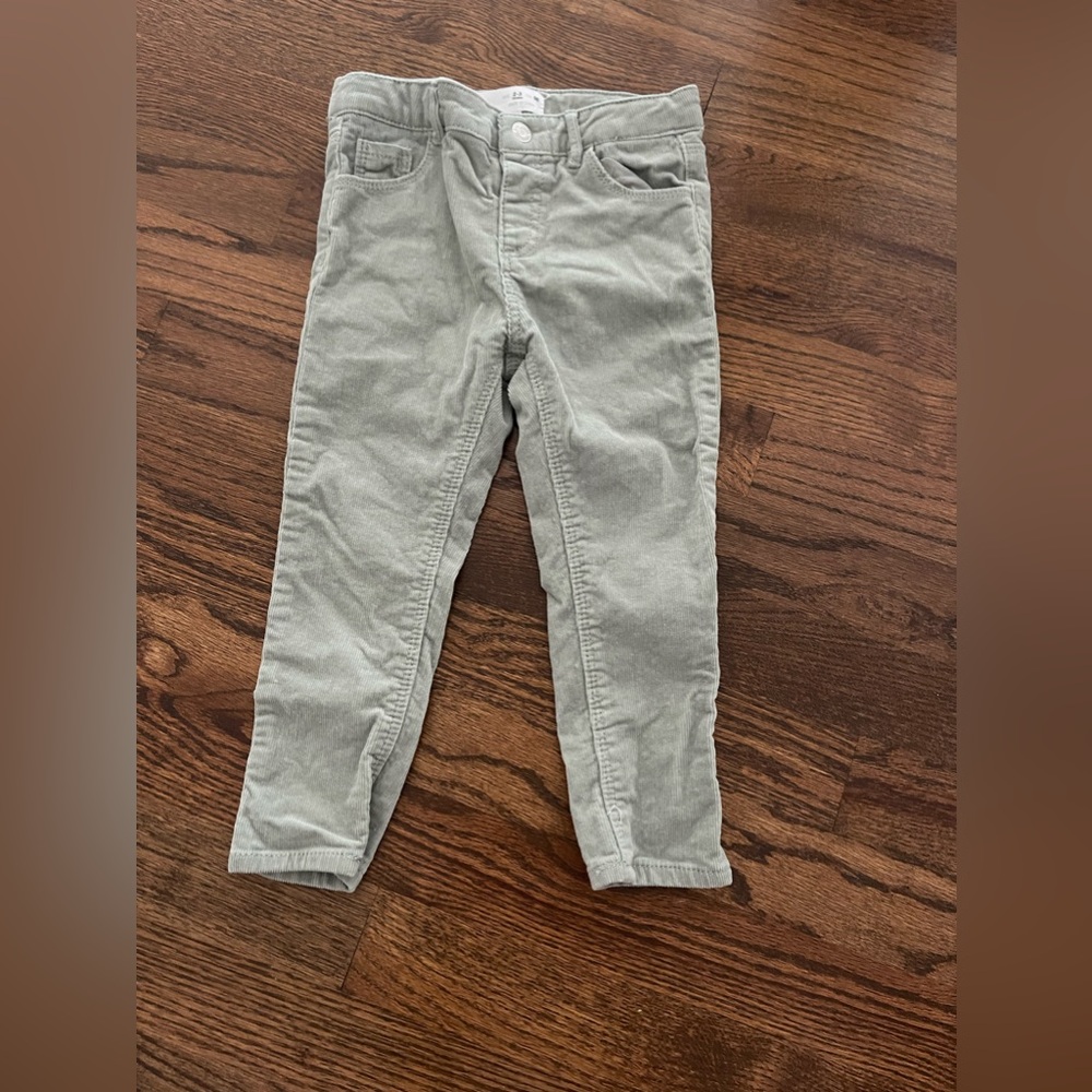 Zara Sage Corduroy Pants